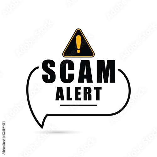 "Urgent Warning: Scam Alert Ahead!" vector design