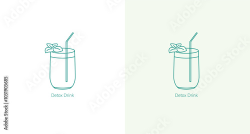 Detox Drink Vector Icon for Cleansing and Wellness Benefits