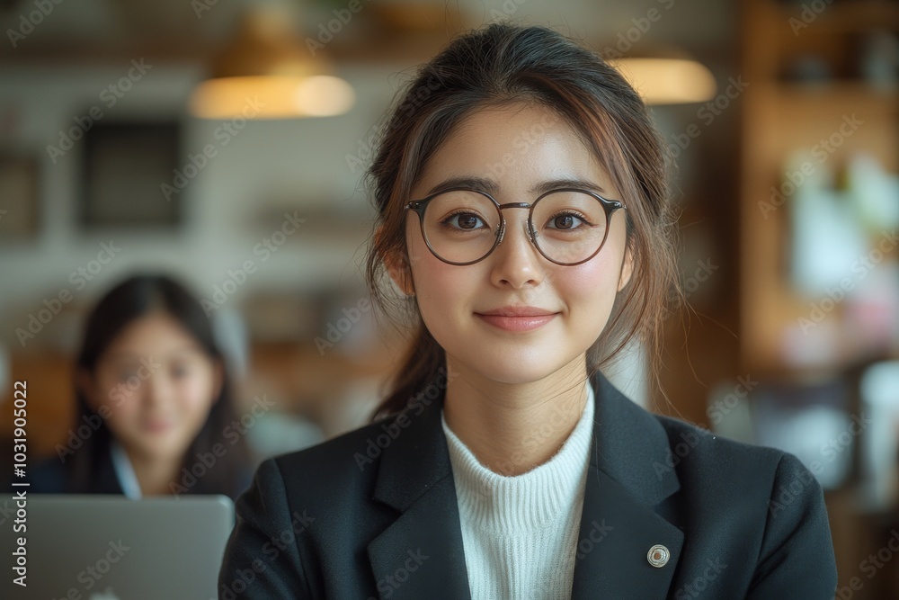 The camera focuses on a veteran insurance agent in a professional setting. The camera focuses on a veteran insurance agent in a professional setting.
