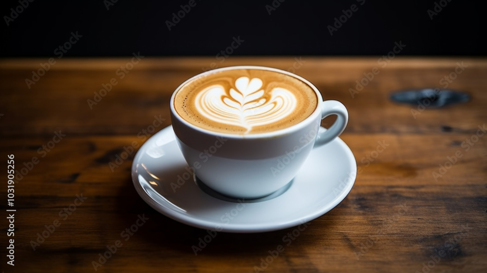 Flat white coffee stock photo, Closeup pic Flat white coffee stock photo, Closeup pic