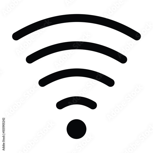 wi-fi icon. Wi-Fi network connection symbol for app,   wi-fi network linear icon. signal sign and symbol. Wi-Fi signal symbols and an internet connection. vector illustration, 10 eps.
