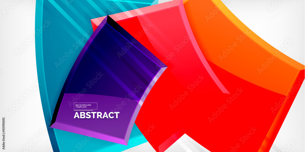 Round 3d shapes, plates background. Creative composition design template Round 3d shapes, plates background. Creative composition design template