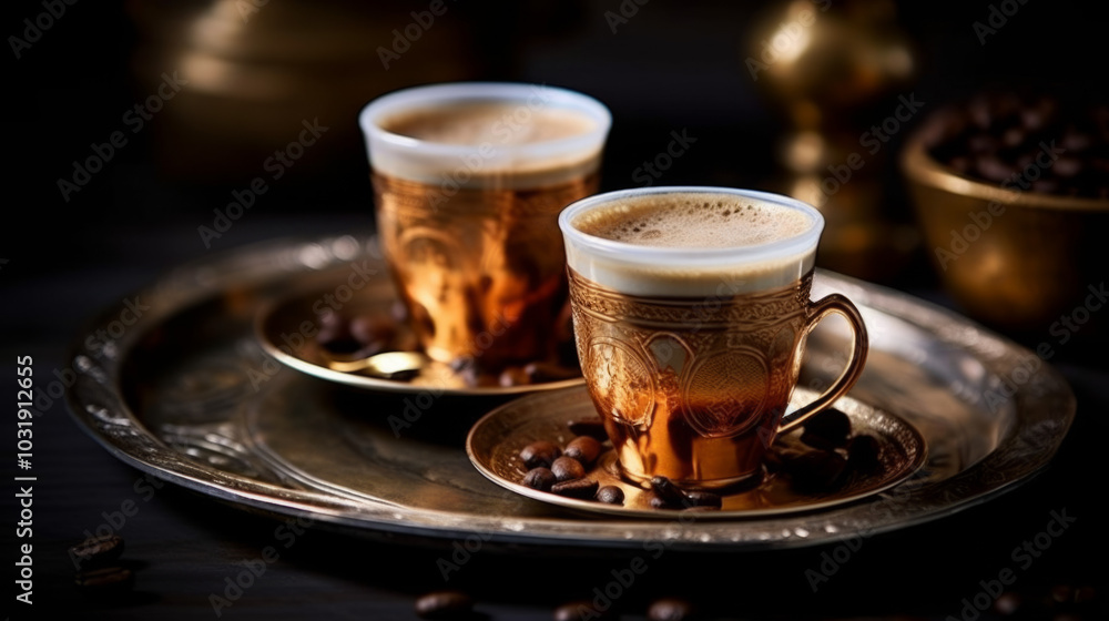 Greek coffee stock photo, Cup of coffee