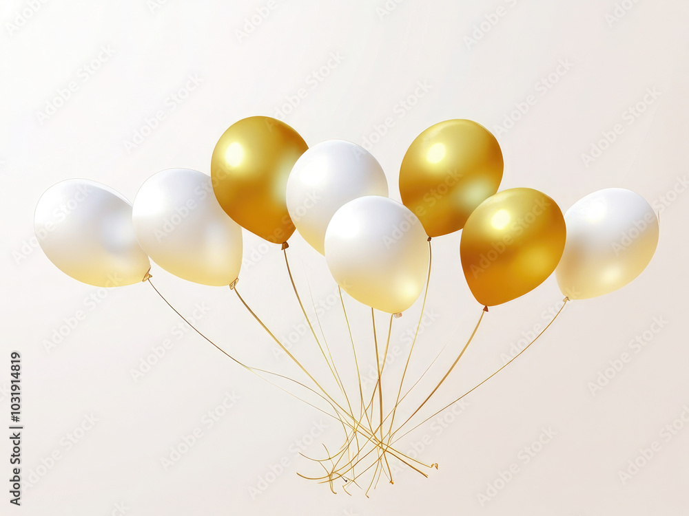 gold and white colored balloons isolated on white or transparent png gold and white colored balloons isolated on white or transparent png