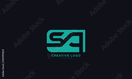 SQ Abstract initial monogram letter alphabet logo design