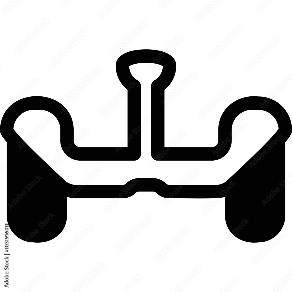 Simple vector icon hoverboard Simple vector icon hoverboard