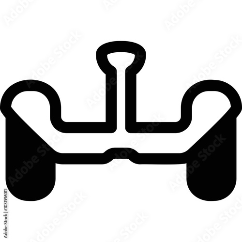 Simple vector icon hoverboard