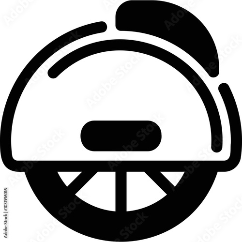 Simple vector icon unicycle
