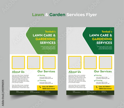 Transform Your Yard with Professional Lawn Care & Gardening Services Flyer Design Template