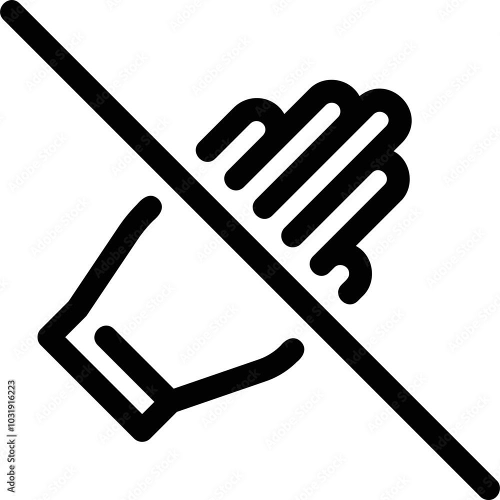 Simple vector icon do not touch Simple vector icon do not touch
