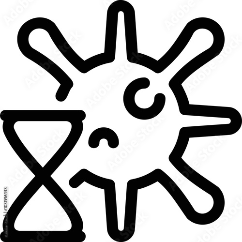 Simple vector icon virus