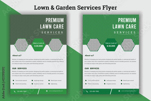 Transform Your Yard with Professional Lawn Care & Gardening Services Flyer Design Template
