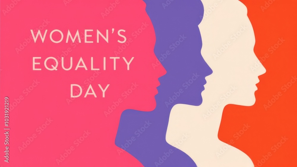 Colorful Silhouette Art Celebrating Women's Equality Day Colorful Silhouette Art Celebrating Women's Equality Day