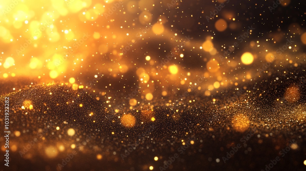 Fototapeta premium Sparkling Golden Bokeh Background