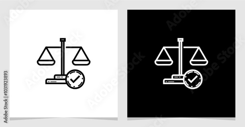 Investment or Legal Minimalist Single Set Icon Vector