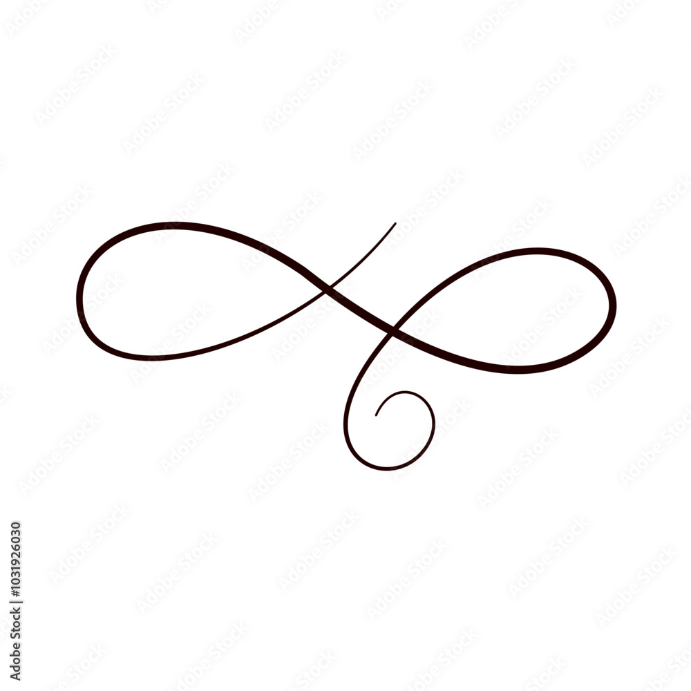 Line flourish swirl vector calligraphy ornament element Line flourish swirl vector calligraphy ornament element