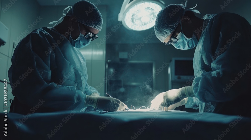 Surgeons Performing Surgery in an Operating Room Surgeons Performing Surgery in an Operating Room