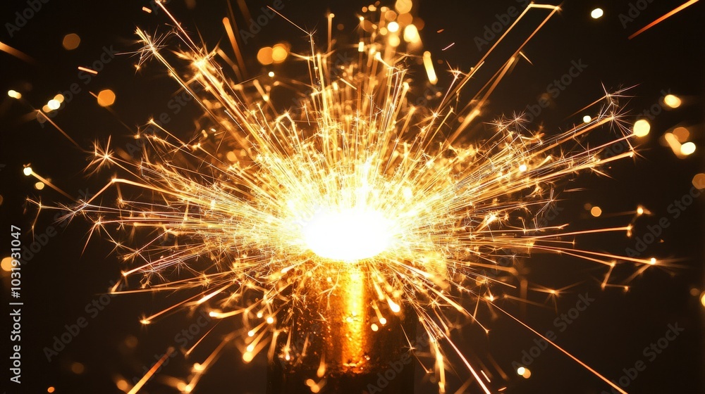 Obraz premium Dazzling Fireworks Explosion in the Night Sky