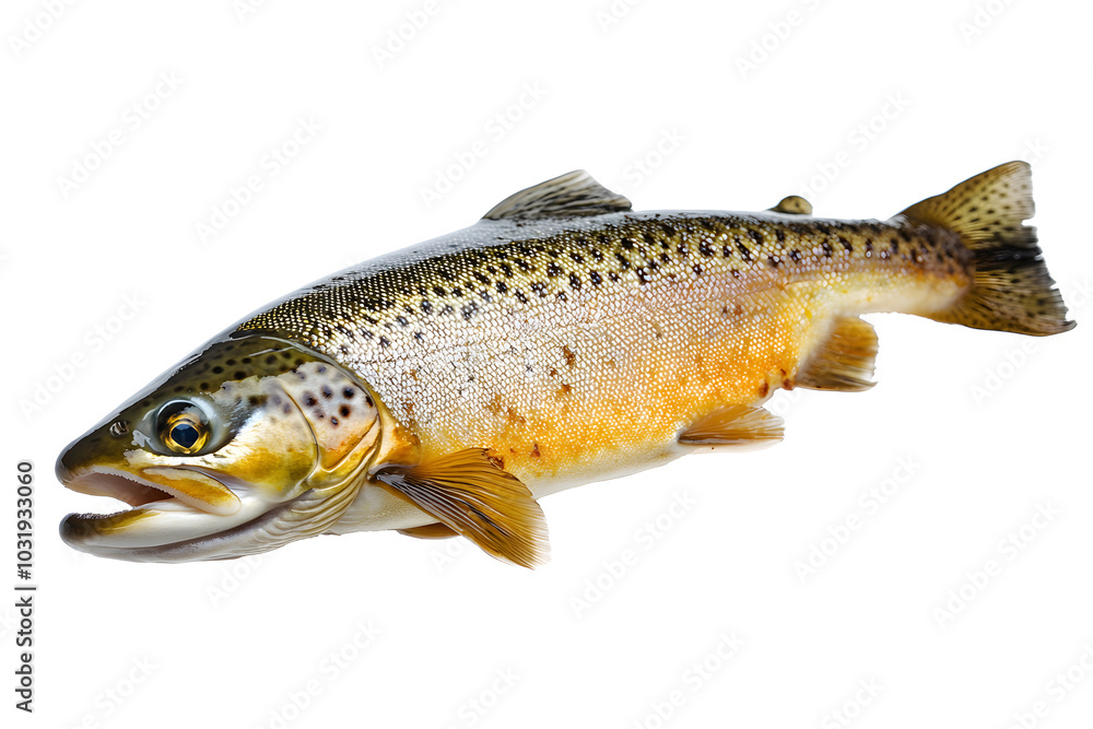 Fresh trout on white background Fresh trout on white background