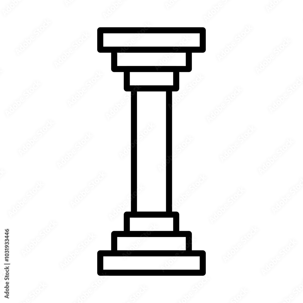 Pillar line icon Pillar line icon