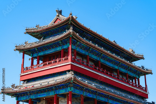 Yongding Gate, the southern gate of the ancient city walls in Beijing, China, also the entrance of the Beijing-Hangzhou Grand Canal photo