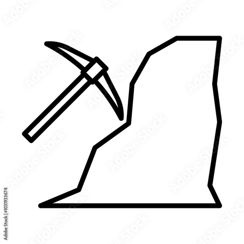 Mining line icon