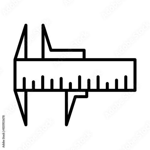 Caliper line icon