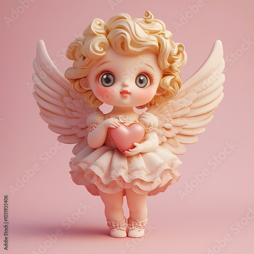 angel with heart