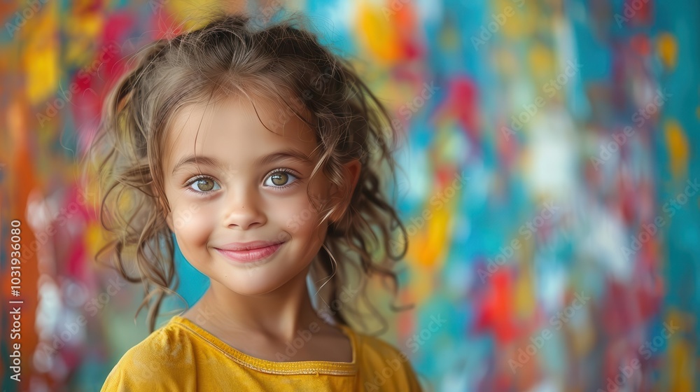 Fototapeta premium Child Playing, vibrant colors, joyful scenes, dynamic action, inviting