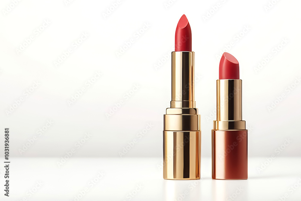 Studio photo of a lipstick on a white background. Studio photo of a lipstick on a white background.
