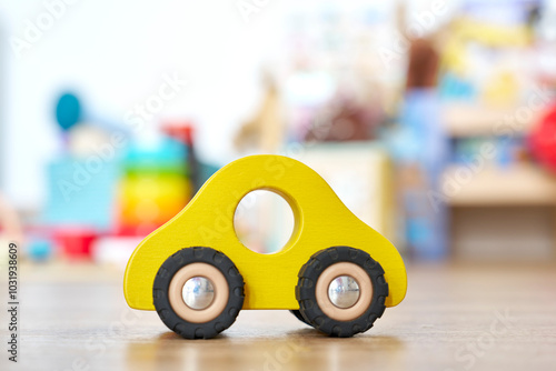 Coche infantil en cuarto de juegos photo