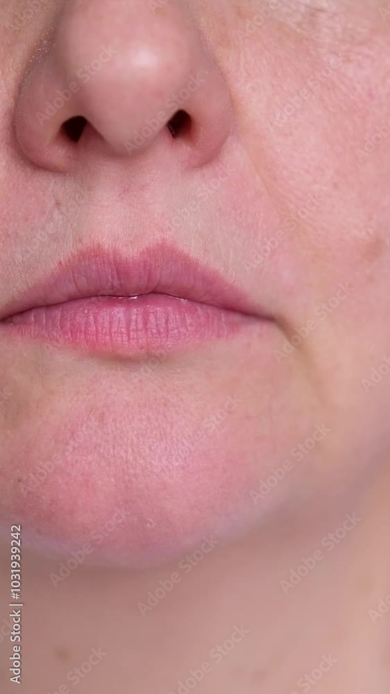 emotion of condemnation expressed by lips disdain woman does not believe what was said stretches lips purses cheeks emotion of condemnation expressed by lips disdain woman does not believe what was said stretches lips purses cheeks