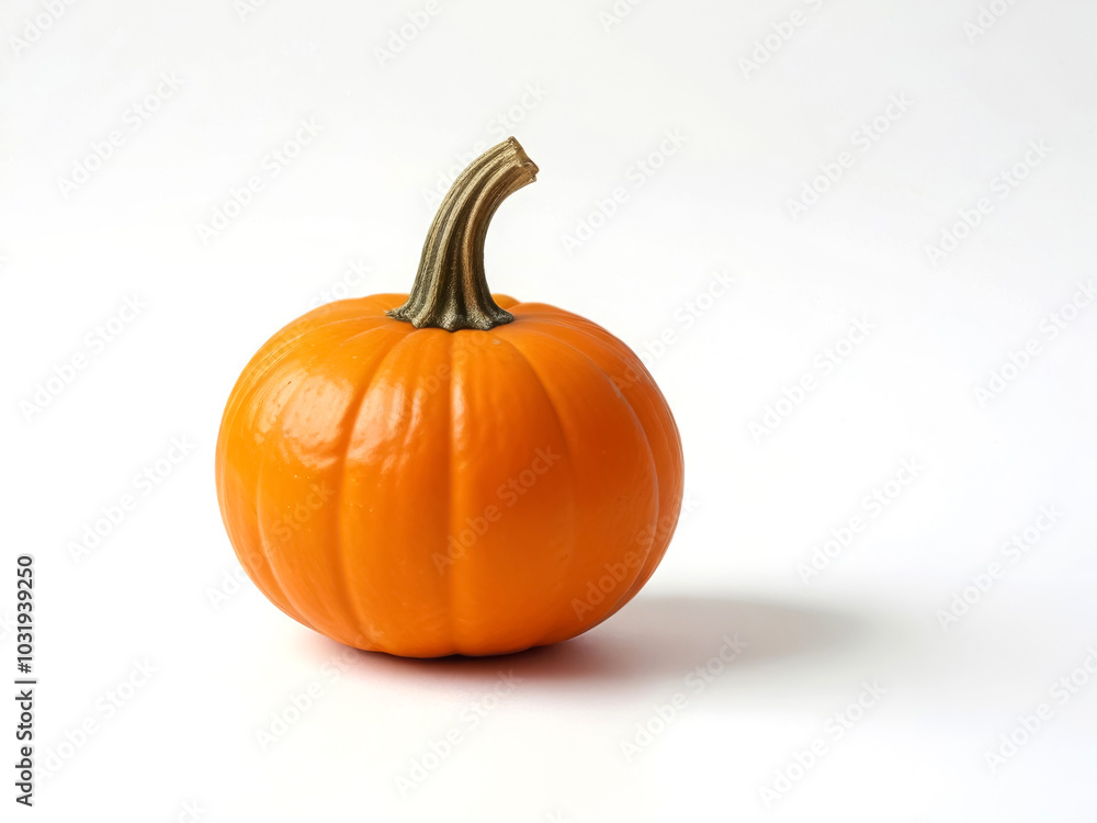 Obraz premium Studio photo of pumpkin on white background.