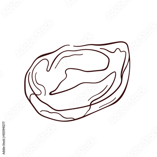 Meat beef steak logo in line art style. Perfect for butcher shop, food packaging, restaurant menu, BBQ design. Isolated on a white background.