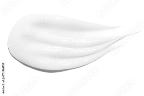 Creamy texture of cosmetic lotion spread on an empty background. Skincare, beauty product.