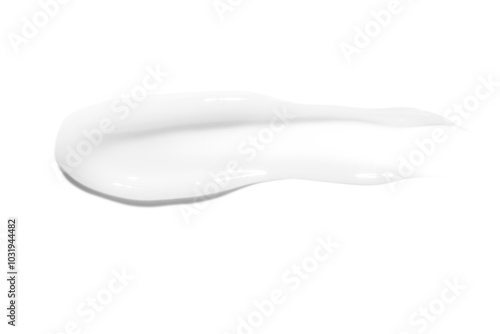 Smooth smear of moisturizing cream on an empty background. Skincare product, beauty care. photo