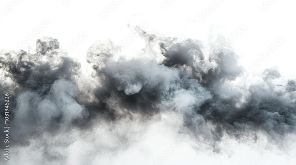 Layers of smoke billowing and dispersing on a white background, showcasing movement and form in a subtle, yet eye-catching way for creative projects. Layers of smoke billowing and dispersing on a white background, showcasing movement and form in a subtle, yet eye-catching way for creative projects.