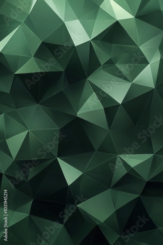 Textured green geometric pattern with varying shades in a detailed and modern...