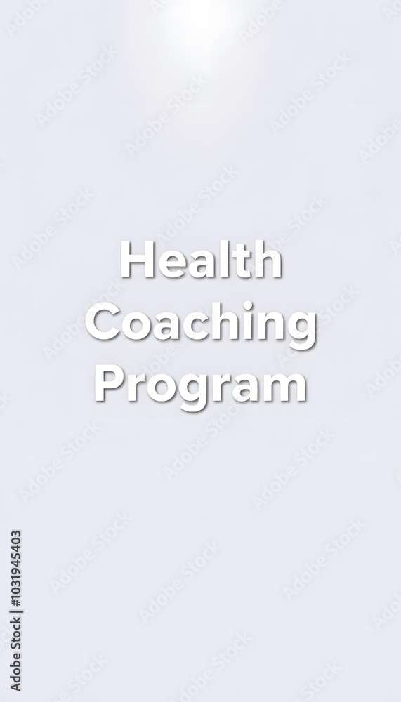 Fototapeta premium Health Coaching Program isolated with white highlights, png