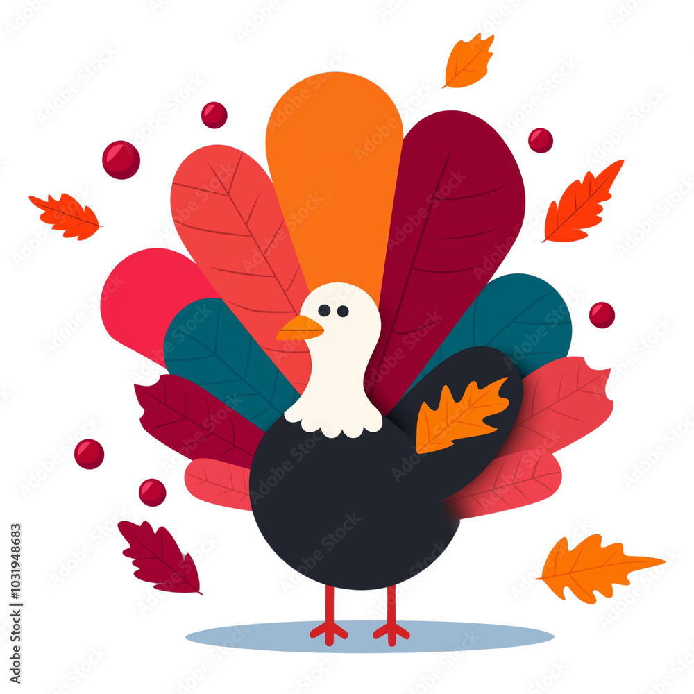 Obraz premium cute turkey, thanksgiving concept