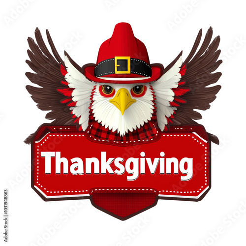 Thanksgiving logo with a turkey photo