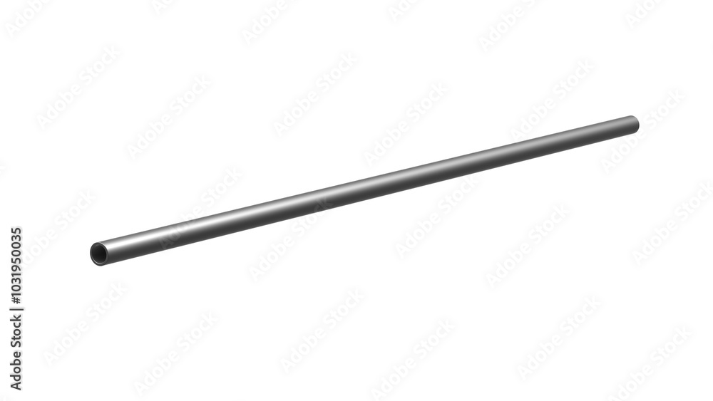 Metal pipe. Stainless steel. Isolated. 3d illustration. Metal pipe. Stainless steel. Isolated. 3d illustration.