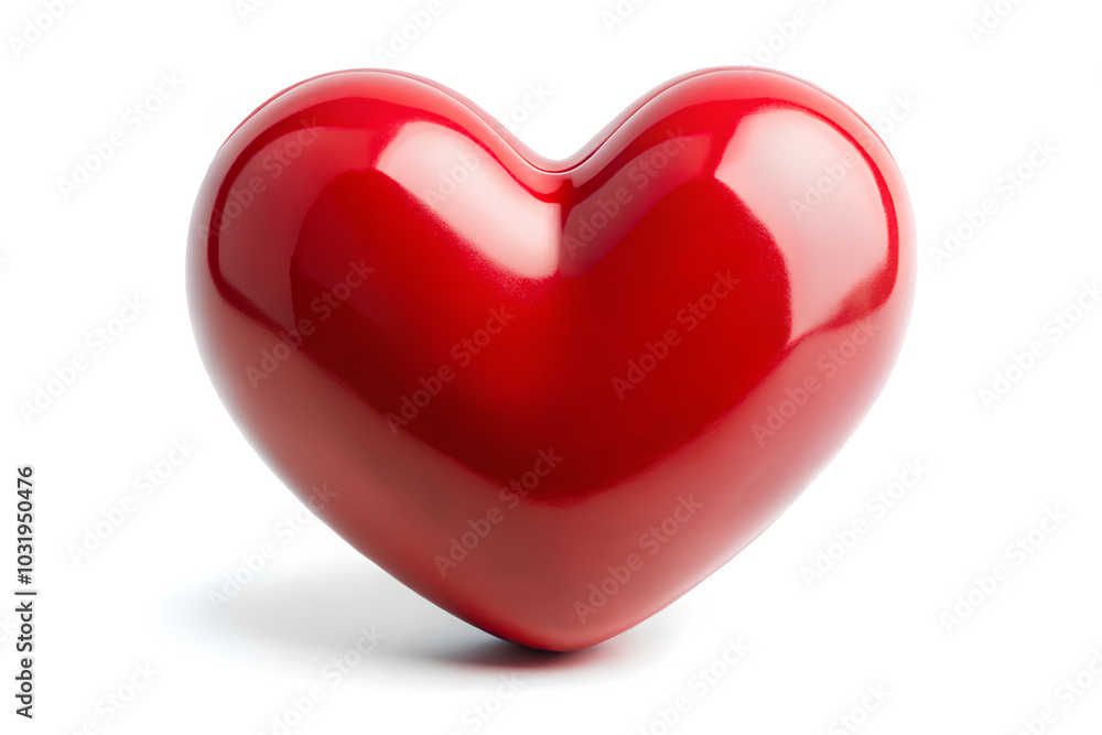 Red heart shape isolated on white background Red heart shape isolated on white background