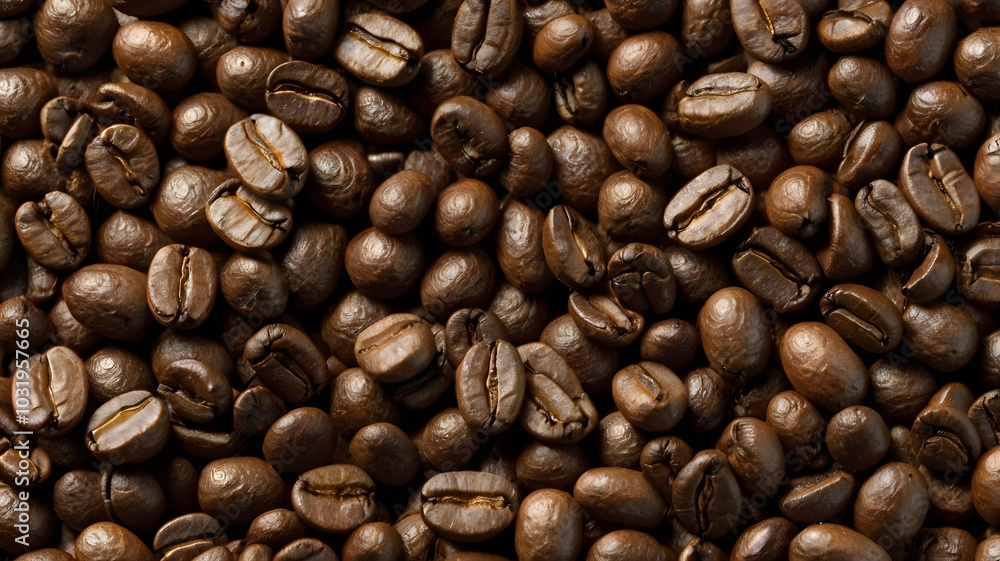 Obraz premium Texture of coffee beans