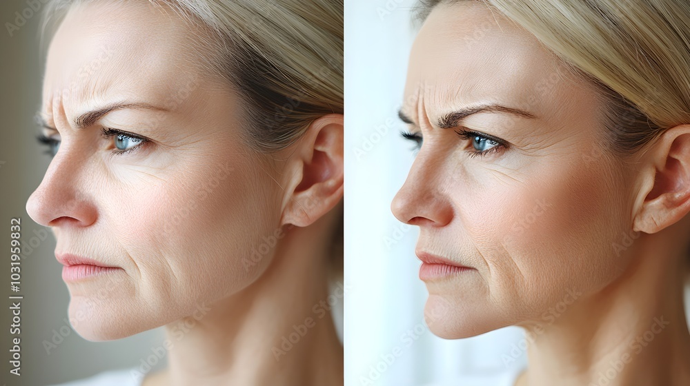 Infographic explaining Botox's wrinkle-smoothing process, with diagrams of muscle relaxation and real before-and-after facial treatment results showcasing wrinkle reduction Infographic explaining Botox's wrinkle-smoothing process, with diagrams of muscle relaxation and real before-and-after facial treatment results showcasing wrinkle reduction