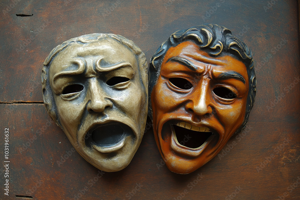 mask on the wall mask on the wall