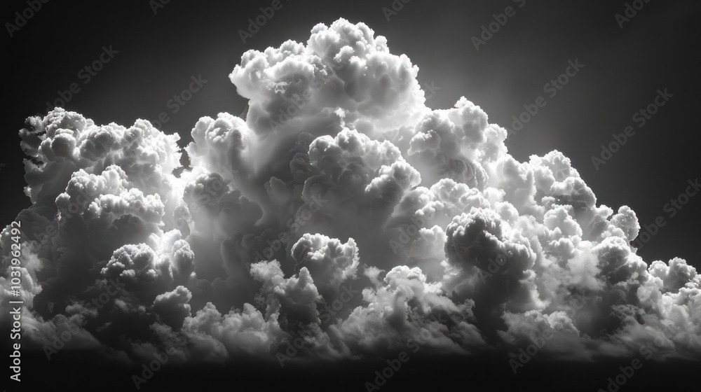 Dark and billowing clouds create a dramatic contrast against the light, evoking a sense of mystery and depth in the sky. Generative AI Dark and billowing clouds create a dramatic contrast against the light, evoking a sense of mystery and depth in the sky. Generative AI