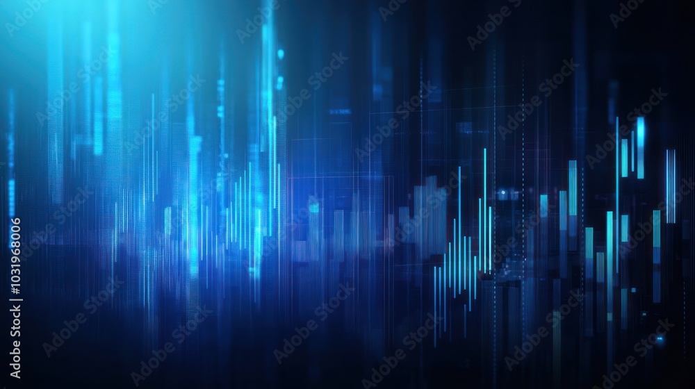 Abstract Blue Data Visualization