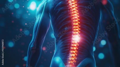 Anatomy Spinal Column X-ray Illustration