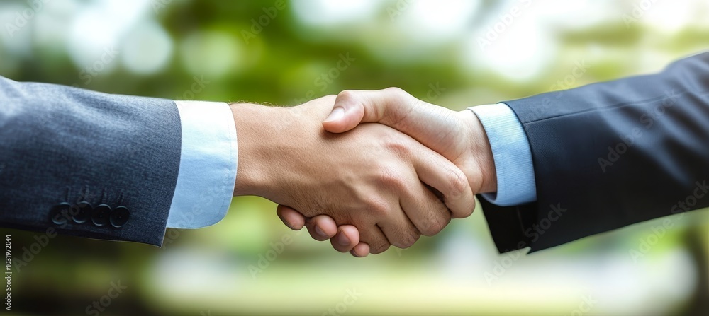 Business Handshake Two Businessmen Sealing a Deal for Growth and Success, Symbolizing Partnership. Business Handshake Two Businessmen Sealing a Deal for Growth and Success, Symbolizing Partnership.